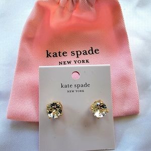 Kate Spade Crystal Clear - Gumdrop Round Stud earrings NEW!